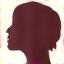 Person head icon with styled hair